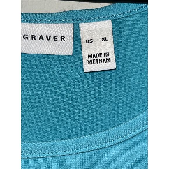 Susan Graver Women's XL Turquoise Liquid Knit Tank Top Career Athleisure - Picture 6 of 9